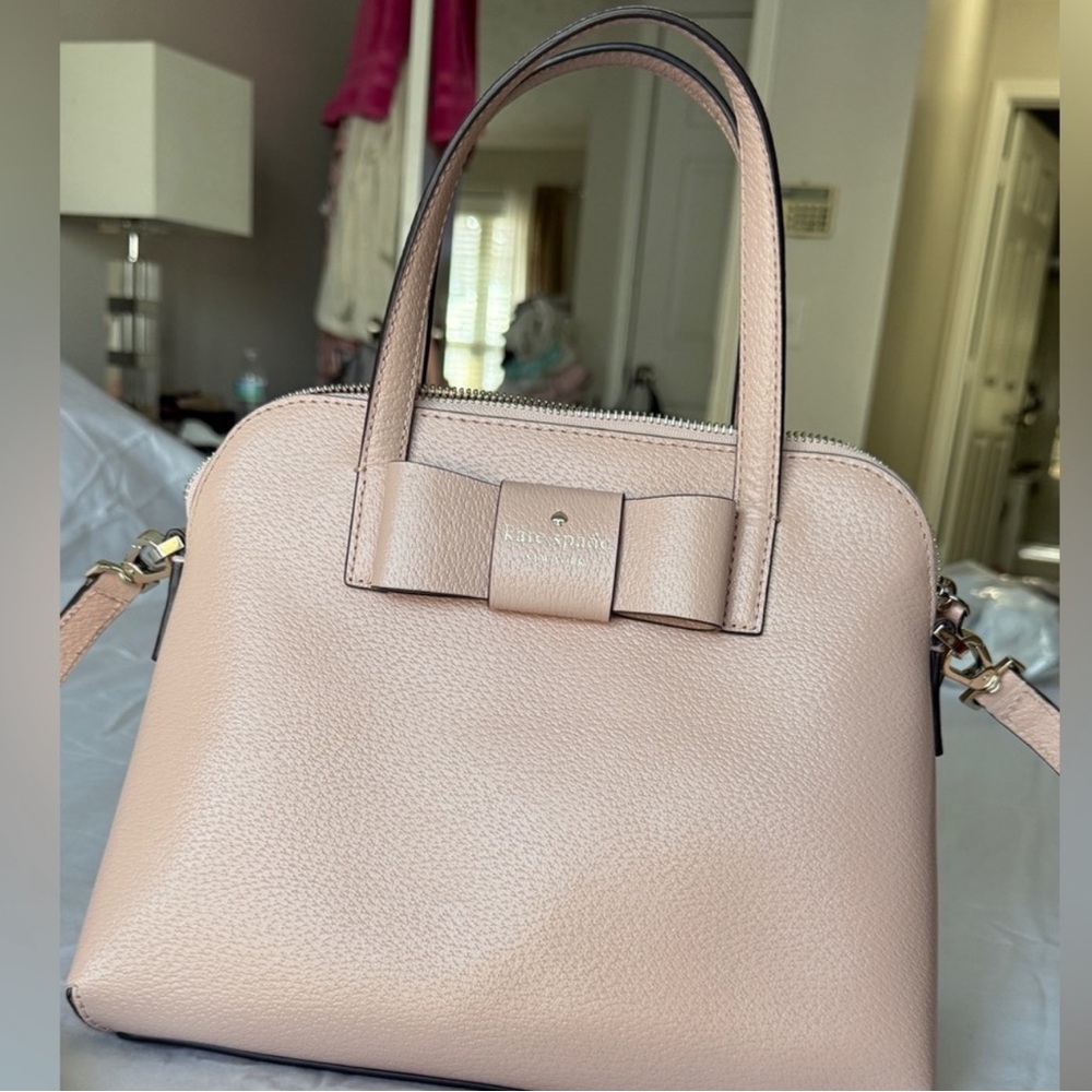 Kate Spade blush satchel with bow accent brand new with tags